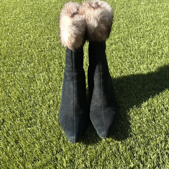 Arturo Chiang Stiletto Fur Boot Size 8 - Picture 6 of 12